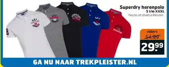 Trekpleister Superdry Herenpolo S-XXXL aanbieding