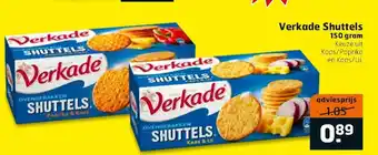 Trekpleister Verkade Shuttels 150g aanbieding