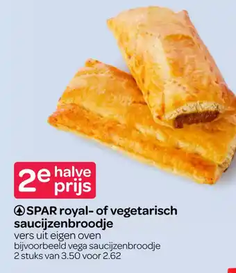 Spar Spar royal- of vegetarisch saucijzenbroodje aanbieding