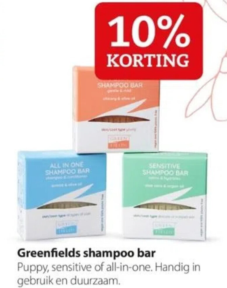 Greenfields shampoo bar aanbieding bij Boerenbond