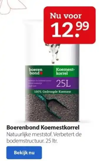 Boerenbond Boerenbond koemestkorrel aanbieding