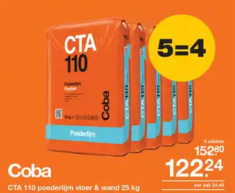 BOUWMAAT Coba CTA 110 poederlijm vloer & wand 25 kg aanbieding