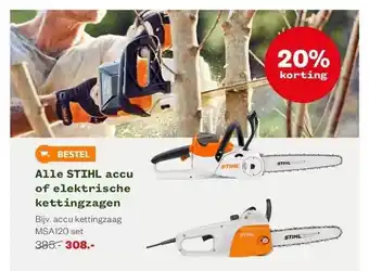 Welkoop Alle stihl accu of eletrische kettingzagen aanbieding