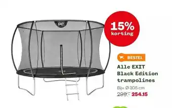 Welkoop Alle exit black edition trampolines aanbieding