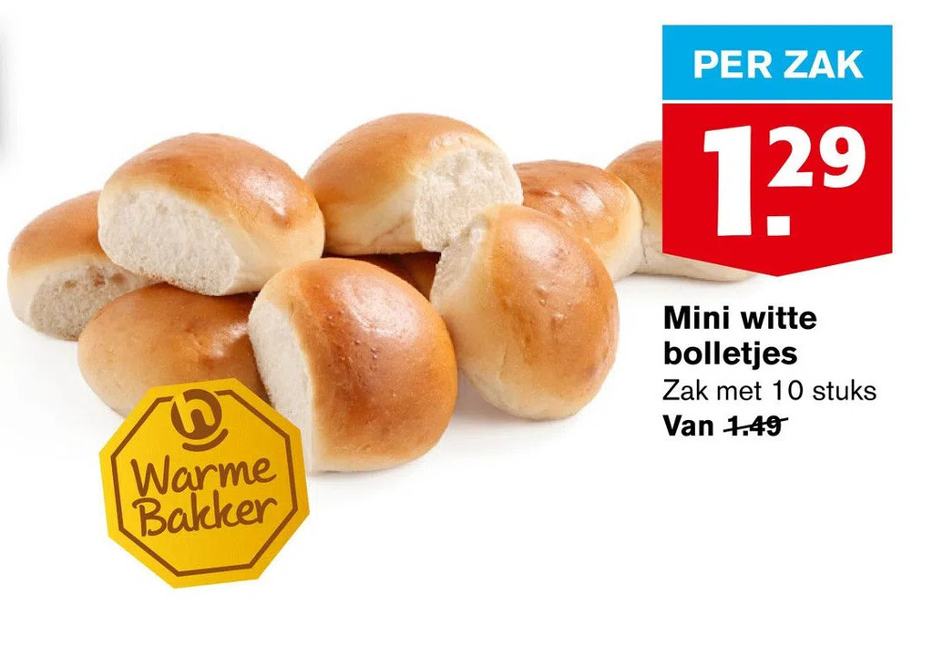 Mini witte bolletjes aanbieding bij Hoogvliet