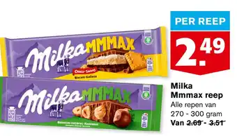 Hoogvliet Milka mmmax reep aanbieding