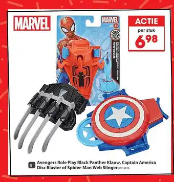 Top1Toys Avengers role play black panther klauw, captain america disc blaster of spider-man web slinger aanbieding