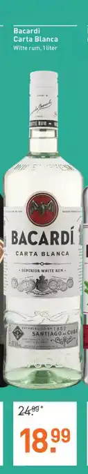 Gall & Gall Bacardi Carta Blanca 1 liter aanbieding