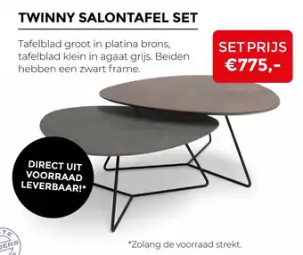 Tilders Meubelen Twinny salontafel set aanbieding