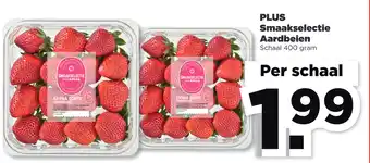 PLUS PLUS Smaakselectie aardbeien 400gram aanbieding