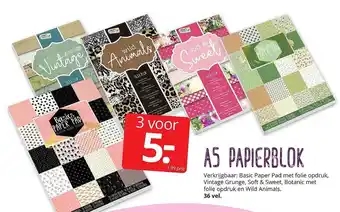 Boekenvoordeel A5 papierblok aanbieding