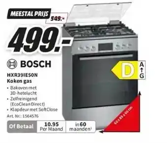 MediaMarkt Bosch hxr39ie50n koken gas aanbieding