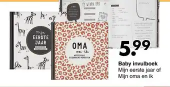 Wibra Baby invulboek aanbieding