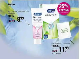 De Online Drogist Durex natural glijmiddel extra sensitive of naturals condooms aanbieding