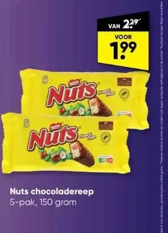 Big Bazar Nuts chocoladereep aanbieding