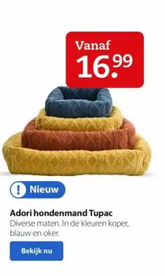 Pets Place Adori hondenmand tupac aanbieding