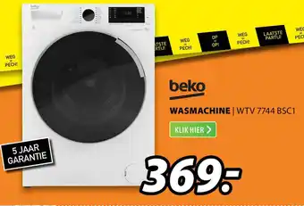 Expert Beko wasmachine | wtv 7744 bsc1 aanbieding