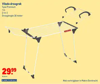 Makro Vileda droogrek aanbieding