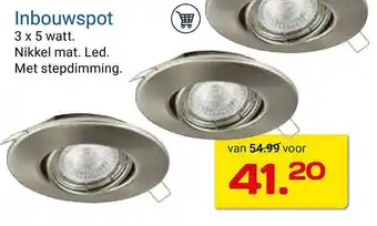 Kluswijs Inbouwspot 3 x 5 watt aanbieding