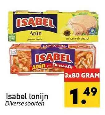 Tanger Markt Isabel tonijn 3x80 gram aanbieding