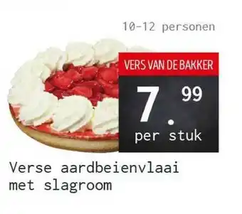 Naanhof Verse aardbeienvlaai met slagroom aanbieding