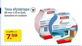 Kluswijs Tesa afplaktape 38 mm x 25 m aanbieding