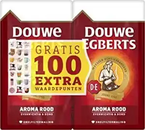 Amazon Douwe egberts filterkoffie aroma rood dubbelpak met gratis 100 extra waardepunten (6 kilogram - intensiteit 05/09 - medium ro aanbieding