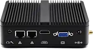 Amazon Superkleine pc mini-computer zonder ventilator desktop-pc celeron j4125, 8gb ddr4 ram, 256gb ssd, industriële mini-pc, lan, b aanbieding