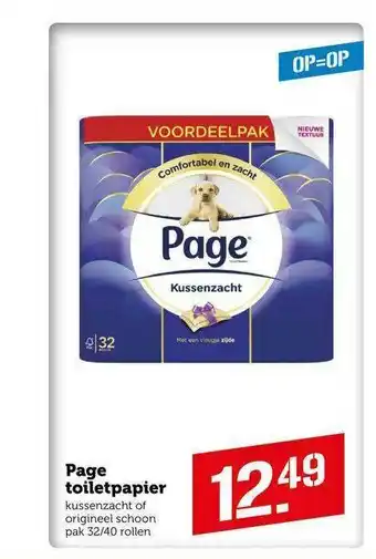 CoopCompact Page Toiletpapier Kussenzacht Of Origineel Schoon aanbieding