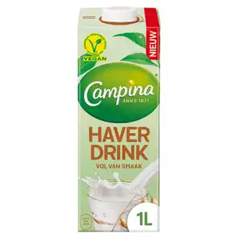 Jumbo Campina plantaardig haverdrink 1l aanbieding