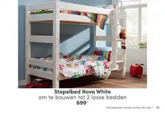 Baby & Tiener Stapelbed nova white aanbieding