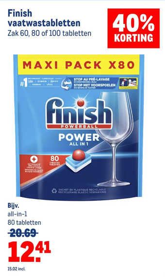 Makro Finish vaatwastabletten aanbieding