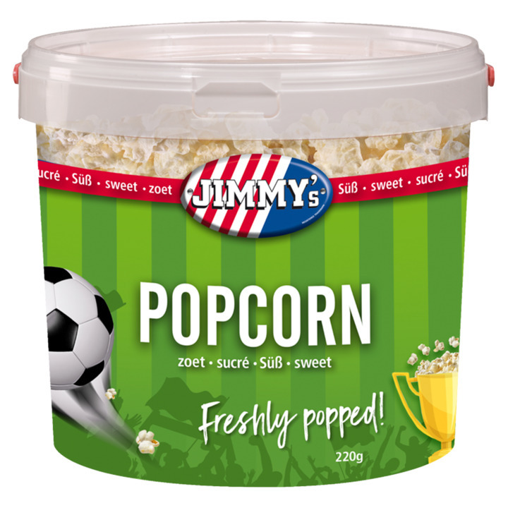 Jimmy's zoete popcorn aanbieding bij Jumbo