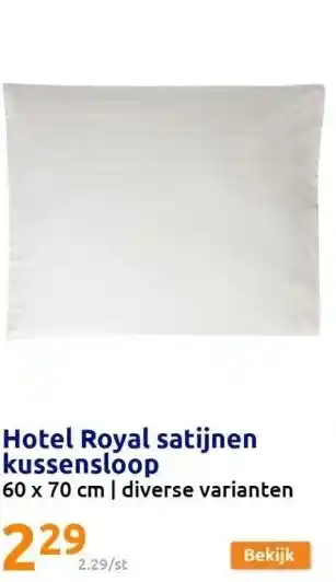 Action Hotel royal satijnen kussensloop aanbieding