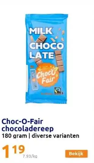 Action Choc-o-fair chocoladereep aanbieding