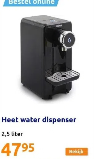 TOMADO HEETWATERDISPENSER TWD2501B aanbieding bij Dekamarkt