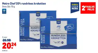 Makro Metro chef 20% rundvlees kroketten aanbieding