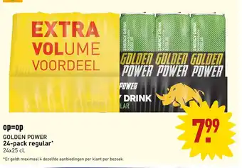 ALDI Golden power 24-pack regular 24x25 cl aanbieding