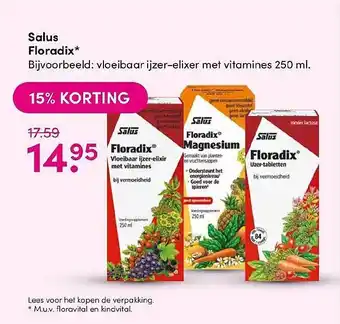 Drogisterij Visser Salus floradix aanbieding