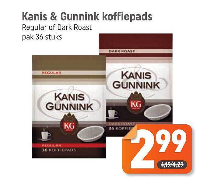 Kanis & gunnink koffiepads aanbieding bij Lekker Makkelijk