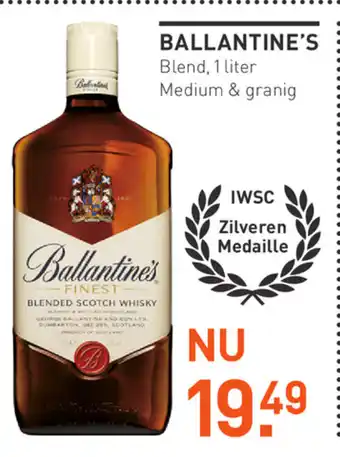 Gall & Gall Ballantine's 1 liter aanbieding