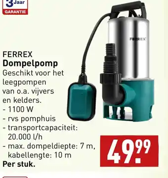 ALDI Ferrex Dompelpomp aanbieding