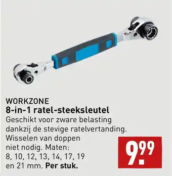 ALDI Workzone 8-in-1 ratel-steeksleutel aanbieding