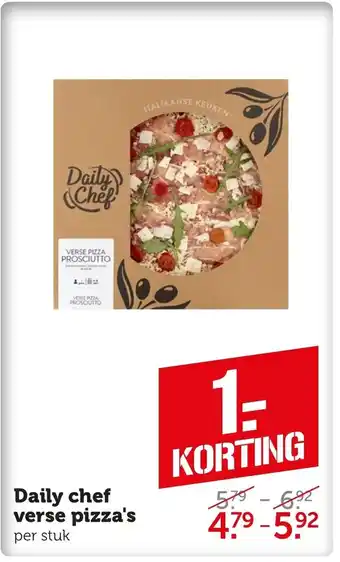 Coop Daily chef verse pizza's aanbieding