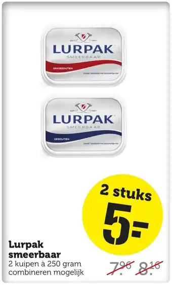 Coop Lurpak smeerbaar 250 gram aanbieding