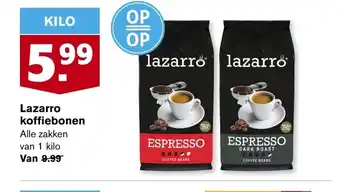 Hoogvliet Lazarro koffiebonen 1kilo aanbieding