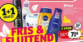 Kruidvat Nivea 1+1 gratis aanbieding