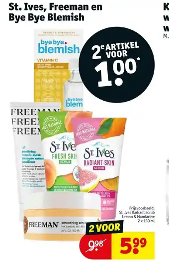 Kruidvat St. Ives, Freeman en Bye Bye Blemish aanbieding