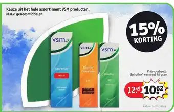 Kruidvat Vsm spiroflor warm gel 75 gram aanbieding