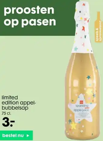 HEMA Limited edition appelbubbelsap 750ml aanbieding